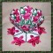 BFC0304 Lace Bowl & Doily  Watercolor Orchids