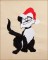 Tuxedo Santa Cat