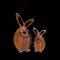 Carved Wooden Bunnies