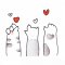 Cat Heart Hands