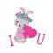 BFC31604 Girl Bunny Valentine