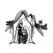 BFC31826 Blackwork Nativity