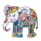 BFC32063 Folk Art Style Elephants 2