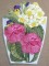 BFC0333   Lace Bowl & Doily  Watercolor Bouquet