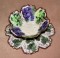 BFC0343 Lace Bowl & Doily  Vintage Grapes