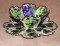 BFC0343 Lace Bowl & Doily  Vintage Grapes