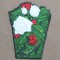 BFC0385  Lace Bowl & Doily Holly & White Roses