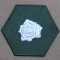 BFC0385  Lace Bowl & Doily Holly & White Roses