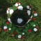 BFC0385  Lace Bowl & Doily Holly & White Roses