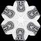 BFC0422 Lace Bowl & Doily Flower Vases