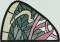 BFC0501 Art Nouveau Stained Glass Peacock Complete