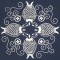BFC0639 Chinese Indigo Centerpiece, Borders and Corners