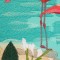 BFC0645 Window-Flamingo Paradise
