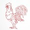 BFC0648 Redwork Roosters