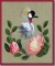 BFC0655 South African Grey Crowned Crane with Flowers