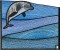 BFC0664 Stained Glass Dolphins
