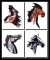 BFC0707 Four Fantasy Horses