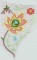 BFC0711 QIH Floral Brocade Handbag