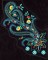 BFC0756 QIH Peacock Paisley Bag