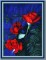 BFC0758 Window - Red Roses
