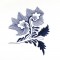 BFC0780 Chinese Indigo Work