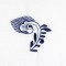 BFC0780 Chinese Indigo Work
