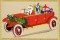 BFC0798 Postcards - Santa on the Move