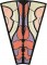 BFC0894 Stained Glass-Art Nouveau Circle in a Square
