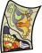 BFC0894 Stained Glass-Art Nouveau Circle in a Square