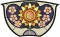 BFC0894 Stained Glass-Art Nouveau Circle in a Square