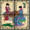 BFC0898 Chinese Sewing Ladies Triptych