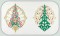 BFC0921 Art Nouveau Christmas Trees