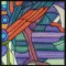 BFC0933 Stained Glass- A Tiffany Peacock