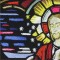 BFC0951 Stained Glass- Christ with Lambs