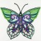 BFC0980 Fantasy Butterflies and Flowers