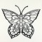 BFC0981 Fantasy Butterflies and Flowers Blackwork