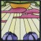 BFC0994 QIH or Regular Stained Glass Sunlit Flowers