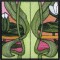 BFC0994 QIH or Regular Stained Glass Sunlit Flowers