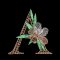 BFC31834 Spring Flowers Alphabet A