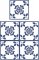 BFC1969 Portuguese Azulejos Tiles Quilt Blocks