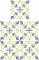 BFC1969 Portuguese Azulejos Tiles Quilt Blocks