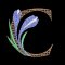 BFC31836 Spring Flowers Alphabet C