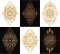 BFC1913 Large Golden Mandala Quilt Blocks