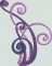 BFC1374 Glittery Scrolly Birds