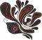BFC1745 Four Tribal Rooster Portraits
