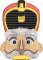 BFC1767  Large Black And Red Nutcracker