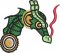 BFC1847 Steampunk Green Dragon