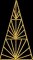 BFC1878 Golden Christmas Trees