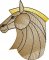 BFC1895 Variegated Horses Stained Glass