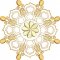 BFC1913 Large Golden Mandala Quilt Blocks